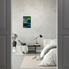 Load image into Gallery viewer, "Nordlysdans over Nothengjet i Gammersvik" - Aluminum Print