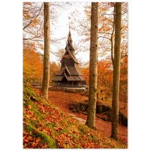 Load image into Gallery viewer, "Fantoft stavkirke" - Aluminum Print
