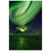 Load image into Gallery viewer, "Nordlys på Haukland" - Aluminum Print
