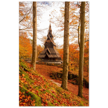 Load image into Gallery viewer, "Fantoft stavkirke" - Aluminum Print